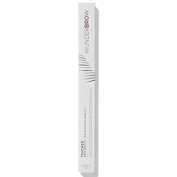 WUNDERBROW Thicker Brow Pen Duo, Dual Ended Pen, Vegan & Cruelty Free (Black/Brown)