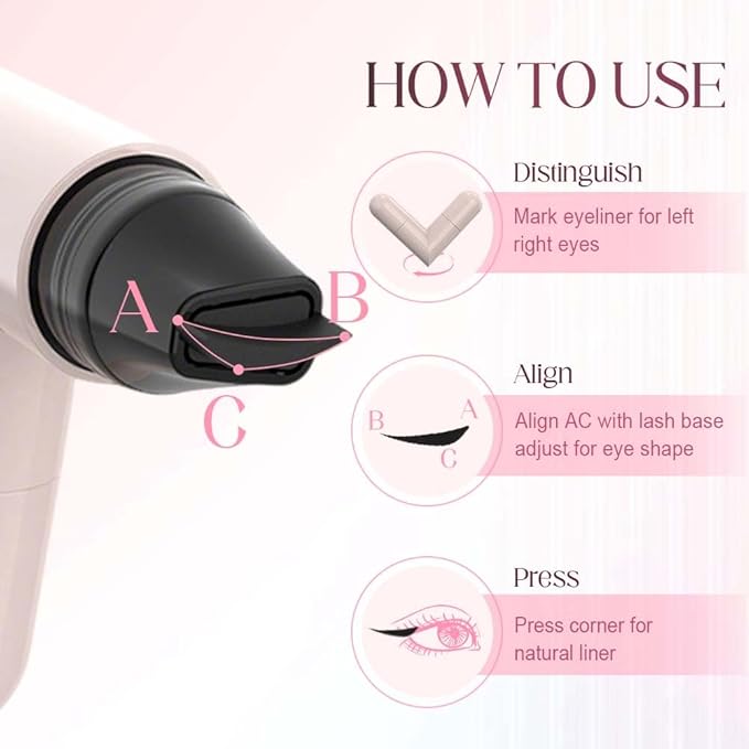 Gel Eyeliner Pencil Set, 2026 New Foldable Eyeliner Stamp for Perfect Wings, Waterproof Eyeliners Tool, Smudge Proof Eyeliners Pen for Beginners (2pcs Black)