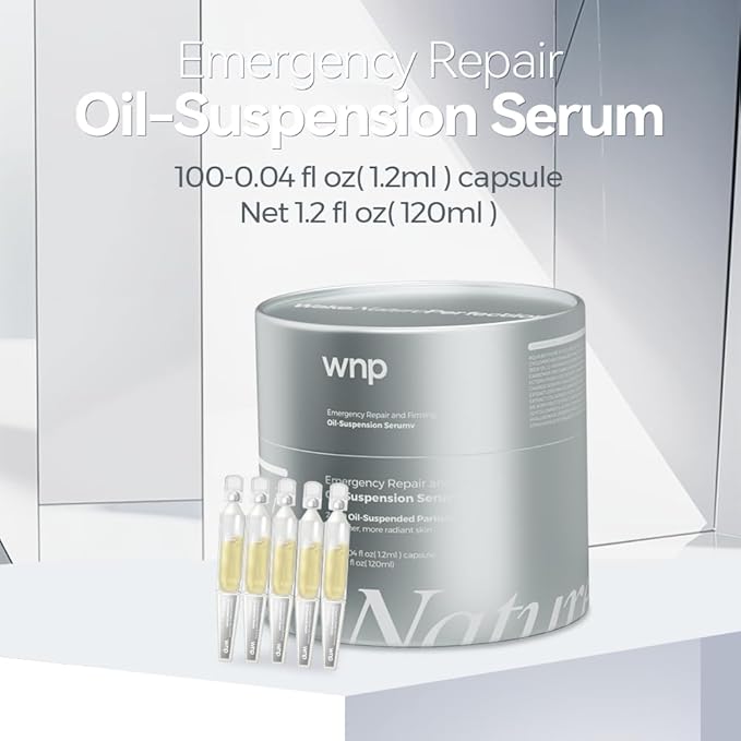 WNP collagen Serum Anti Aging,Oil-Suspension Serum|Barrier repair Firming Emergency Repair|WaterOilBalance| 4D hyaluronic acid|Single-Use Vials Skincare for Sensitiveskin((1.2ml/0.04 fl.oz.) (120ml)