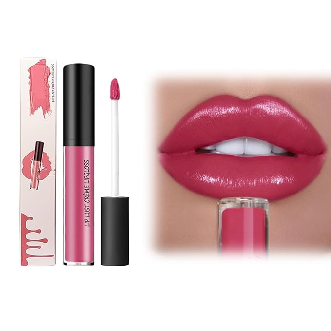 12 Colors Cream Texture Lipstick, 2026 Upgrade 12 Colors Lips Staining Lip Oil Long Lasting Lip Gloss Natural Non-Stick Non-Fading Liquid Lipstick, Hydrating Lip Tint Waterproof LipStain (#6)