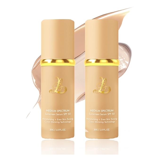 4-in-1 Color Changing Foundation, Medium Coverage, SPF 50, Hypoallergenic, 2 Pack (1 Fl Oz Each)