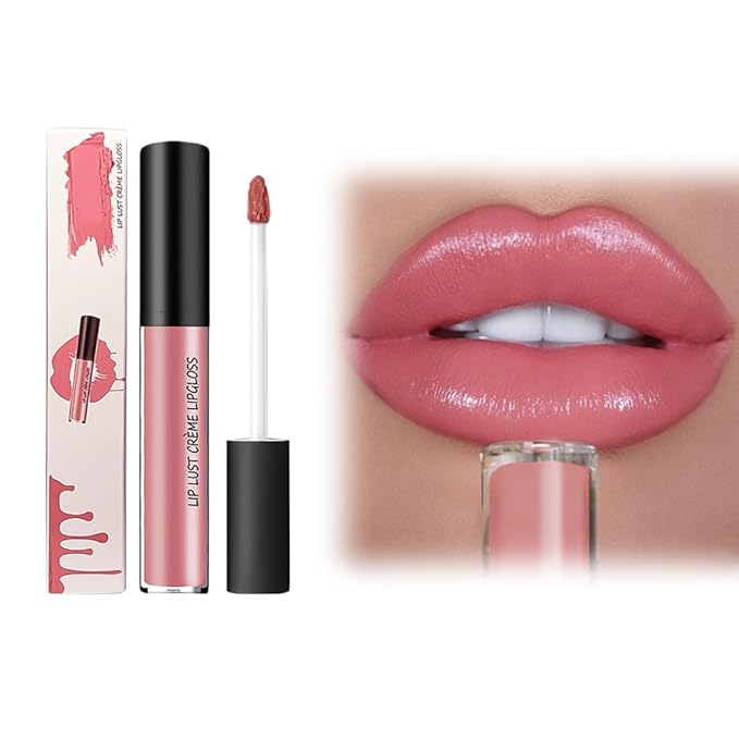 12 Colors Cream Texture Lipstick, 2026 Upgrade 12 Colors Lips Staining Lip Oil Long Lasting Lip Gloss Natural Non-Stick Non-Fading Liquid Lipstick, Hydrating Lip Tint Waterproof LipStain (#4)
