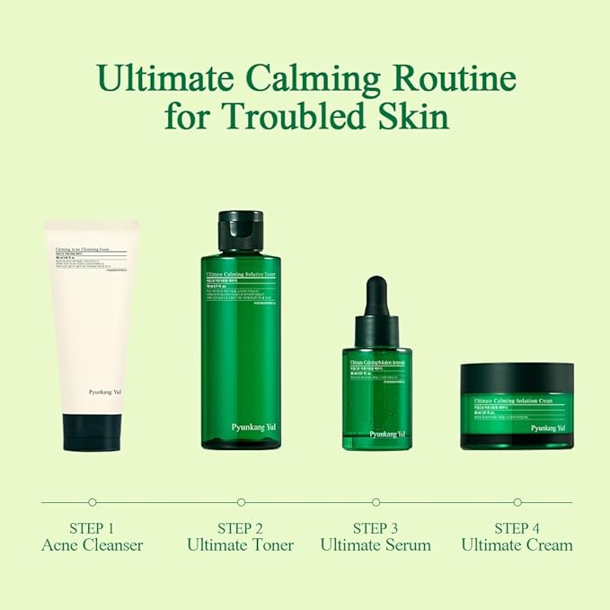 Pyunkang Yul PKY Ultimate Calming Solution Cream for Sensitive Skin with Patented Ingredients, Moisturizer Intensely Calms & Soothes Redness with Cica & Tea Tree, Korean Skincare (1.01 Fl. Oz, 30ml)