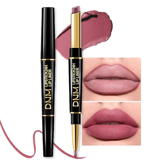 evpct 1Pcs More Blush Lip Liner and Lipstick Set Kit for Women, Matte Lips Kit with Lip Liner Lip Stains Long Lasting Waterproof 24 Hour Lipstick and Lip Liners Combo Lipliners Pencil 30#