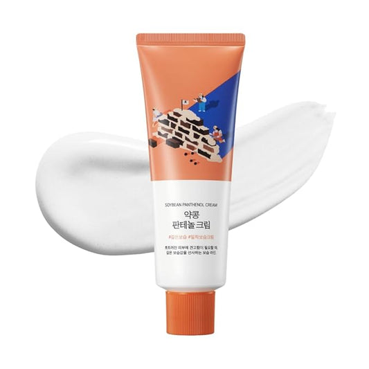 ROUND LAB Soybean Panthenol Cream 2.71 Fl Oz, 120-Hour Deep Hydration and Skin Barrier Repair Moisturizer with Nano Niosome Panthenol, Improves Rough Texture, Locks in Moisture, Korean Skincare