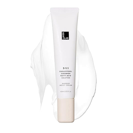 LAYERLAB Barrier Moist Cream - Up to 100H Hydration Face Moisturizer with Ceramide, Cholesterol, K-Beauty Skincare with Shea Butter for Deep Hydration & Moisture Barrier Support 2.02 fl oz
