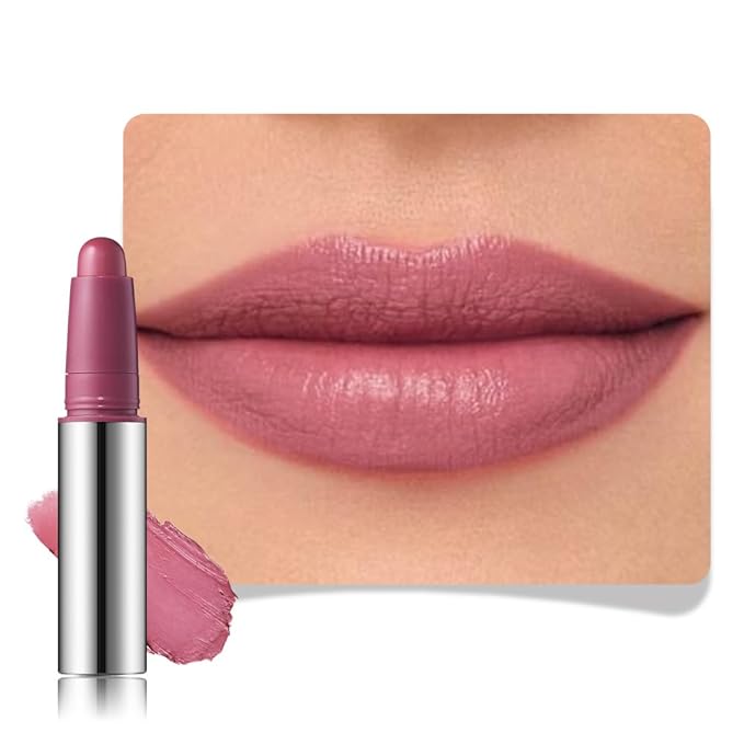 Mauve Plum Red Matte Lipstick Crayon for Women, Long Lasting Waterproof Velvet Lip Liner Pencil, High Pigment Creamy Lipstick, Longwear Non-Drying Lip Makeup Cruelty-free 24 Hours, 02#