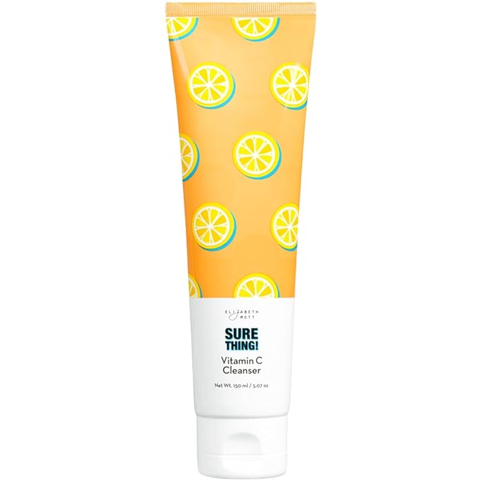 Elizabeth Mott Vitamin C Facial Cleanser - Vitamin C Korean Gel-to-Foam Cleanser for Hydrating Makeup Removal & Gentle Daily Use for All Skin Types - Vegan, Cruelty-Free 5.07oz