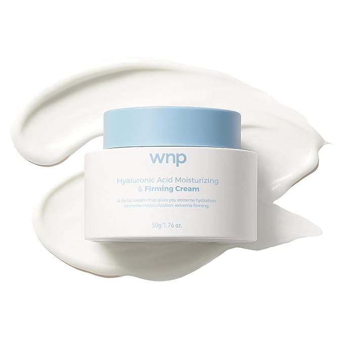 WNP Hyaluronic Acid Moisturizing & Firming Cream -4D Hyaluronic Acid, Aloe Vera,Peptides,Collagen,Ceramides Anti-Aging Face Moisturizer Vegan SkinCare for Fine Lines,Wrinkles Dry Sensitive Skin