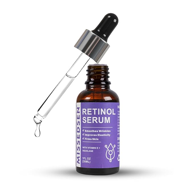 Retinol Serum for Face anti aging with Squalane Oil & Vitamin E Oil for Skin Care Night Repair Serum for Oily, Combination, Dry & Mature Skin for Daily Use 1Fl oz