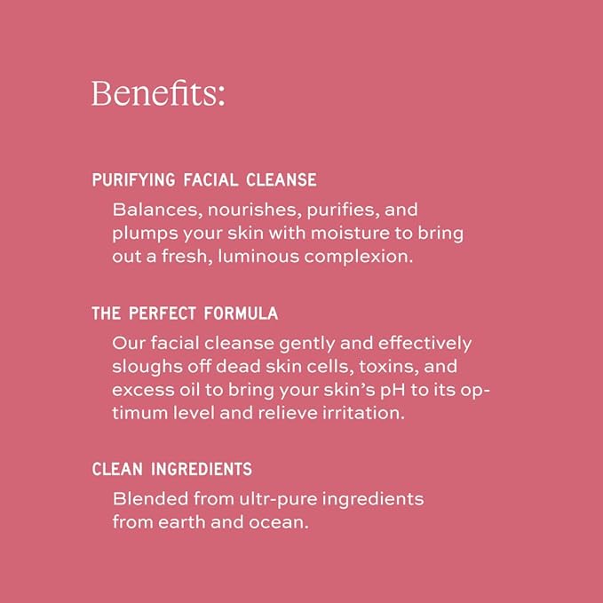 Aleavia Purifying Facial Cleanse – Fragrance-Free Organic & All-Natural Prebiotic, Vegan Face Wash – Nourish your Healthy Skin Microbiome – 8 oz. (New Formula)