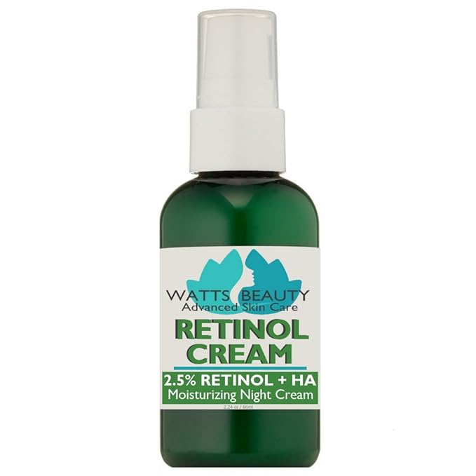 2.5% Retinol Cream for Face and Body - Lightweight, pore-friendly cream containing anti-aging retinol, hyaluronic acid, vitamin E, vitamin B5, and jojoba oil for all skin types - 2.24 oz