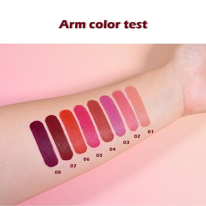 Dark Red Matte Lipstick for Women, Long Lasting Waterproof Transfer-Proof Vegan, 24 Hours Moisturizing Glossy Shine Lip Gloss, Lipstick Palette Beauty Products Makeup All-Day Formula A04#