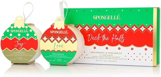 Spongelle Deck the Halls Holiday Ornament Gift Set