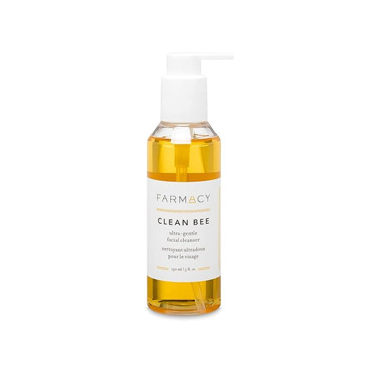 Farmacy Gentle Face Wash - Clean Bee Facial Cleanser for Sensitive Skin - Daily Face Cleanser Infused with Hyaluronic Acid, Honey + Antioxidants to Remove Excess Oils, Impurities + Makeup (150ml)