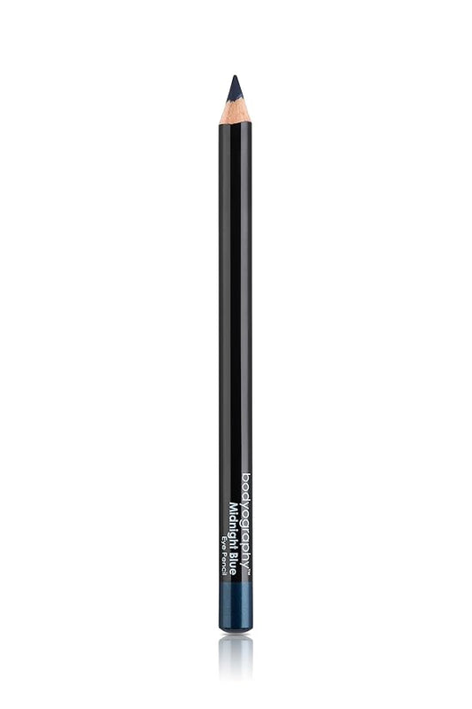Bodyography Cream Eye Pencil, Midnight Blue - Navy Wooden Eyeliner for Eyes & Eyebrows, Long-Lasting Cruelty-Free Coconut Oil Cosmetic Liner