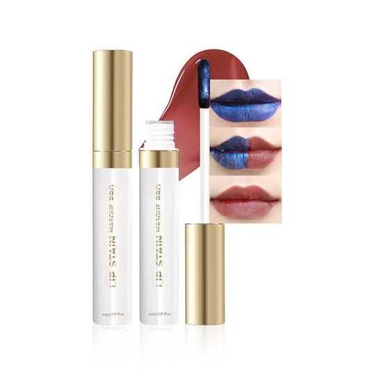 Matte Lip Stain Wipe Off Masque - Peel Off Lip Stain Tattoo, All Day Peel Off Lip Tint,Long Lasting Lip Mask,Waterproof Transfer-proof Lip Liner Peel Off Lip Gloss,Stay Lip Makeup 02#