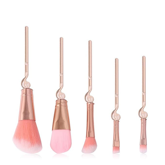 Stich Makeup Brushes Set, WeChip Anime Stich Make Up Brush Set Collection, Stich Stuff for Girls Women - 5pcs Pink