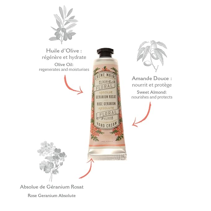 Panier des Sens - Mini Hand Cream Set - Birthday, Gifts for Women - Orange Blossom, Jasmine, Geranium Natural Hand Cream - Gift Ideas Made in France - 96% Natural - Hand Lotion Travel Size 3x1 Floz