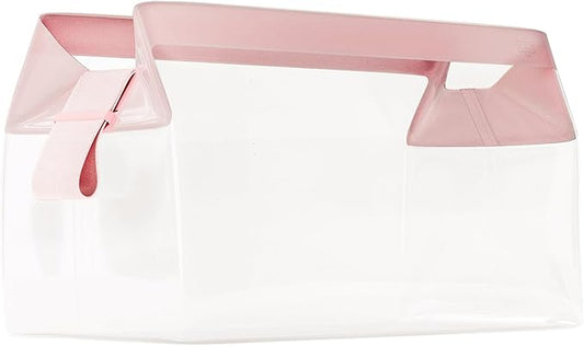 Cadence Parcel - Clear Dopp Kit with Magnetic Closure - Durable and Leak-Resistant Travel Toiletry Kit - Modular Design - Hygiene Bag for Travel Essentials - 4 Qt - Rose