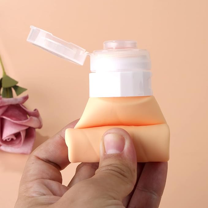 Gemice Travel Bottles - 3oz TSA Approved Containers, BPA Free, Leak Proof, Refillable, Clear Toiletry Bag (4 Pack)