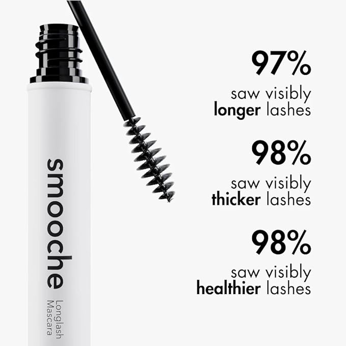 Long Lash Mascara – Smudge-Proof, Lash-Boosting Mascara with Growth Serum – Instant Length & Volume – Clean, Vegan, and Natural Ingredients – 3mL