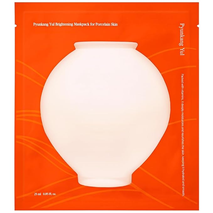 Pyunkang Yul PKY Radiance Vita Facial Mask Pack, Blemish Care with Pure Vitamin C, Improves Skin Firmness and Radiance, Adherence Gel Sheet, Vegan, Zero Irritation, Korean Skincare (10pcs)