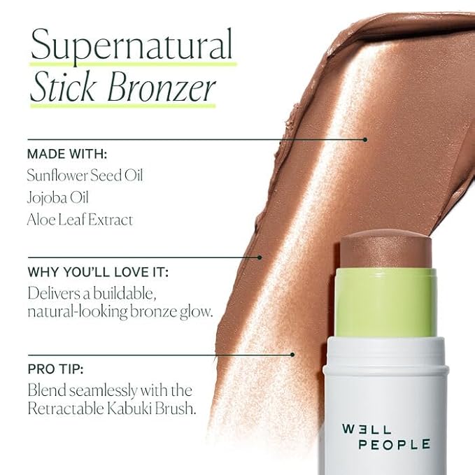Well People Supernatural Stick Bronzer, Multi-use Hydrating Bronzer Stick For Glowing Skin, Hydrating Formula, Vegan & Cruelty-free, Rich Bronze
