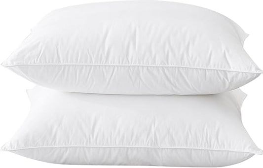 BHZ King Size Pillows Feather Down Set of 2 Hotel My King Pillows Bed Goose Pillow Luxury 2 Pack Pillow for Sleeping Side Sleepers Soft Support Gifts