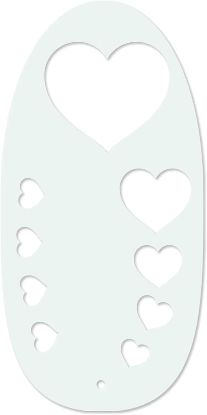 Stencil1FX - Hearts Eye Makeup Stencil for Costumes, Dress Up, Halloween, Cosplay, Arts, Face Painting, Valentine's Day, Pride, Love