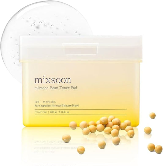 mixsoon Bean Toner Pad,Moisturizing, Elasticity,Exfoliation, Bean Extracts, Cotton Pad (180ml/6.08fl.oz/70 Sheets)