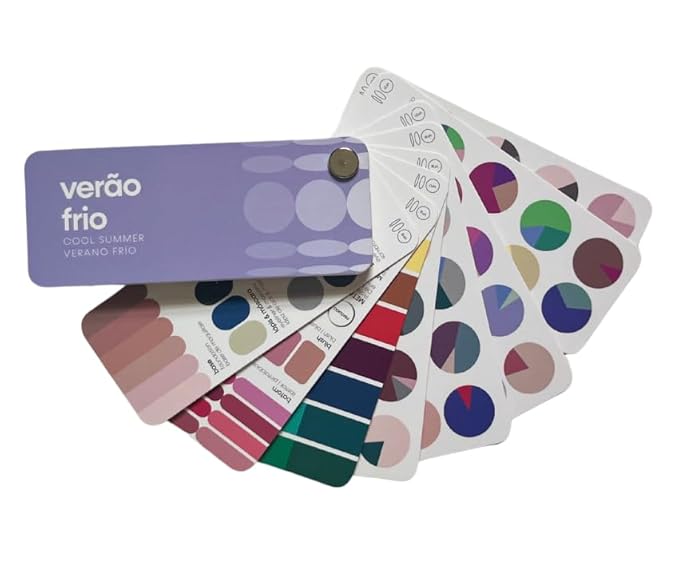 Multilingual Cool Summer Palette Color Fan by Studio Immagine, Personalized Color Guide for Cost Saving, Smart Shopping, Outfit & Wardrobe Planning; Verano Frio/Verao Frio