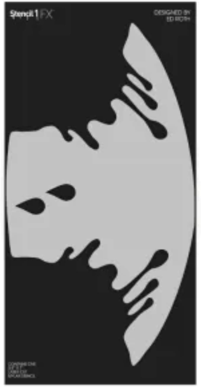 Stencil1FX Eye Drips 1 Tears Makeup Stencil - Water Drops Reusable Stencils United States Stencil America for Parades, Parties and More!