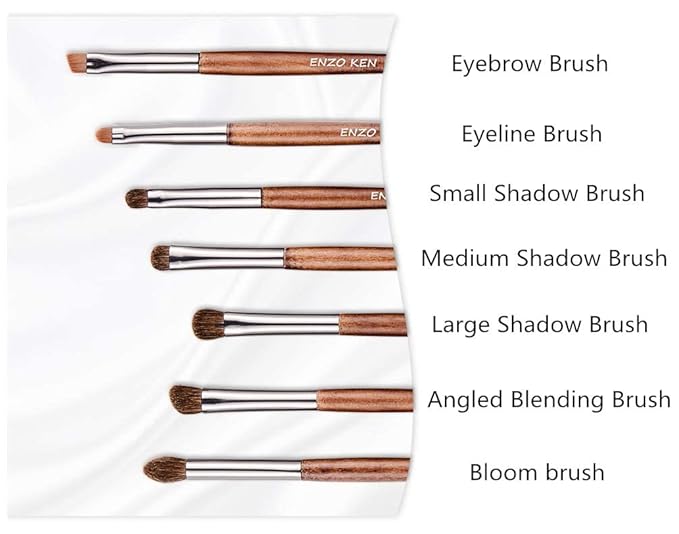 Natural Pony Hair Eye Shadow Brush Set, Small Eyeshadow Brushes Set, Eye Makeup Brushes Set Professional, Small Nose Contour Brush, Angled Eyeshadow Brush, Eyeshadow Blending Brushes