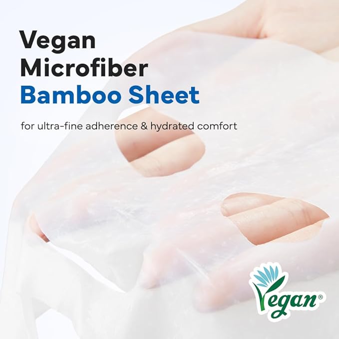 SAM’U PH Sensitive Aqua Fit Face Mask – Hydrating & Soothing Vegan Sheet Mask with Hyaluronic Acid and Panthenol, Bamboo Fiber, Travel-Friendly Korean Skincare (5 Sheets)