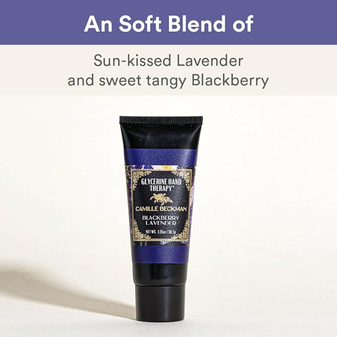 Camille Beckman Glycerine Hand Therapy Cream, Blackberry Lavender, 1.35 Ounce