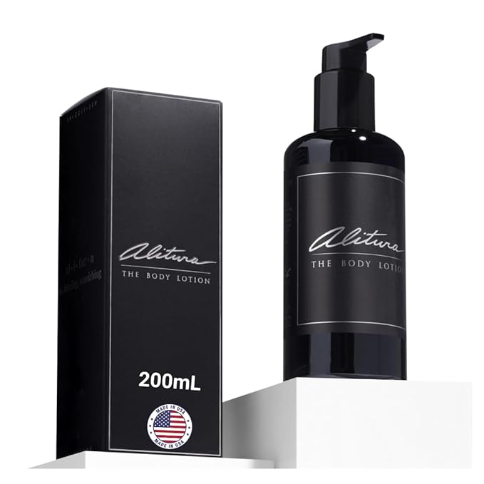 Alitura Naturals Organic Face & Body Lotion – Anti-Aging Moisturizer with Olive Oil & Acai Butter – Hydrating Cream for Dry, Sensitive & Aging Skin – For Men & Women – 200ml