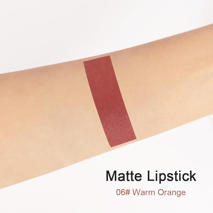BINGBRUSH Smooth Longwear Lipstick Pack Set, Matte Color Stick Ultimate Lip Crayon for Makeup Collection - Waterproof Velvet Lipgloss Lip Stain (06#)