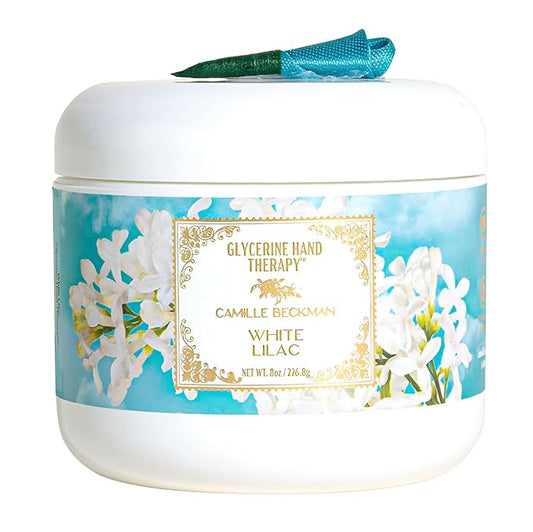 Camille Beckman Glycerine Hand Therapy Cream, White Lilac, 8 Ounce