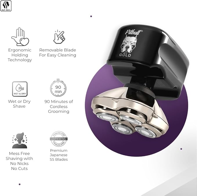 Pitbull Gold PRO Electric Head and Face Shaver