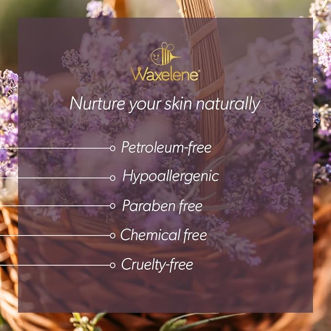 Waxelene Lavender Aerated Lip Balm Tin 4 Piece, Best Lip Balm Ever Organic Calming Multipurpose Ointment Baby Eczema Dry Skin Face Moisturizer