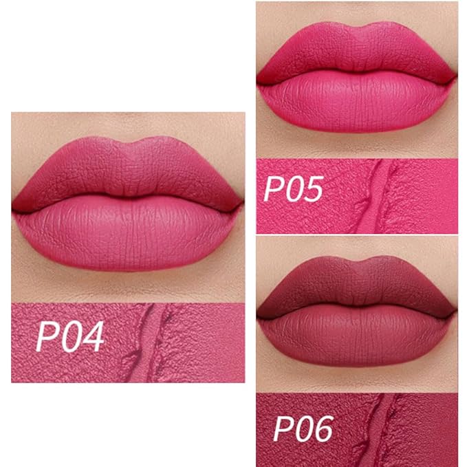 3 Pcs Matte Velvet Lipstick Set, Nude Long Lasting Matte Lipstick 24H Waterproof, Natural Lip Makeup, Non-Stick Lipstick Makeup for Women