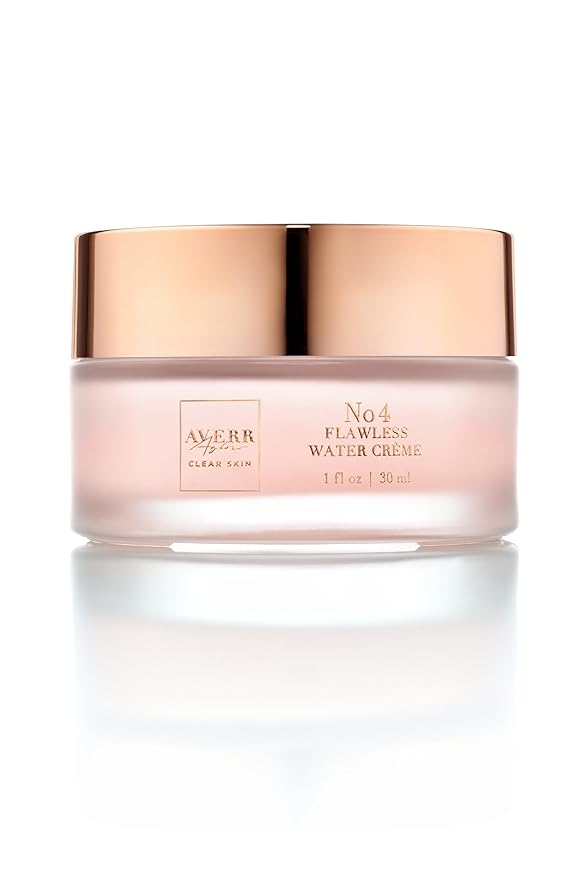 Averr Aglow Clear Skin Flawless Water Cream, All Natural Ingredients, Lightweight Moisturizing Cream
