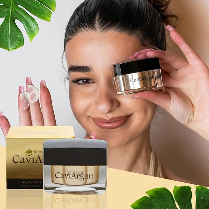 Essence Of Argan Caviargan Anti Aging Face Cream with Argan Oil, Matrixyl & Botanicals - Hydrating Face Moisturizer Wrinkle Cream - Anti-Aging Formulzza for Reducing Fine Lines and Dullness - 1 Fl Oz