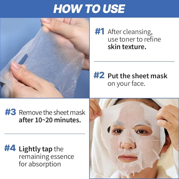 Solution Sheet Korean Collagen Face Mask for Skincare 5 Types x 2 Sets Moisturizing and Firming