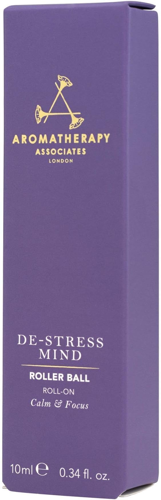 Aromatherapy Associates De-Stress Mind Rollerball. Premium Blend of Frankincense and Chamomile Essential Oils to Clear and Calm your Mind on the Go (0.34 fl oz)