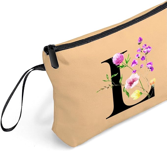 Happy Birthday Friendship Bridesmaid Team Gifts for Employees Women Mom Aunt Daughter Teenage Girl Personalized Make up Cosmetic Bag Travel with Mirror Mothers Day Christmas Graduation L