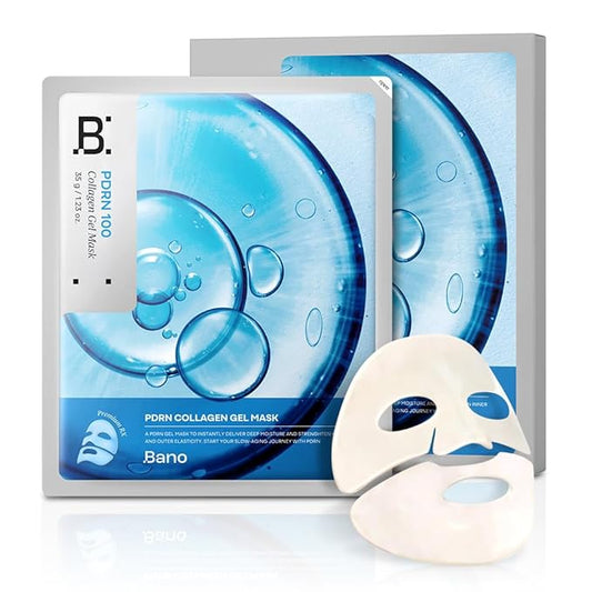 PDRN Collagen Gel Mask - Korean Overnight Face Mask for Firming & Deep Hydrating | Biome PDRN for Skin Elasticity | Korean Skin Care for Sensitive Skin | Fragrance-Free |1.23 oz, 4EA