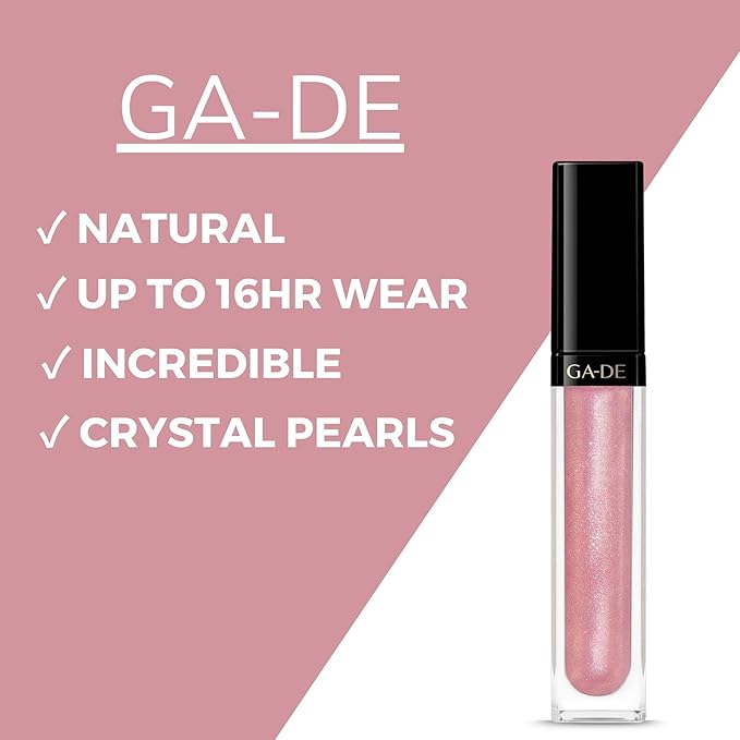 GA-DE Crystal Lights Lip Gloss, 503 - Enriched with Light-Reflecting Crystal Pearls - Smooth, Silky, Rich Color - Moisturizes and Adds Shine - 0.2 oz