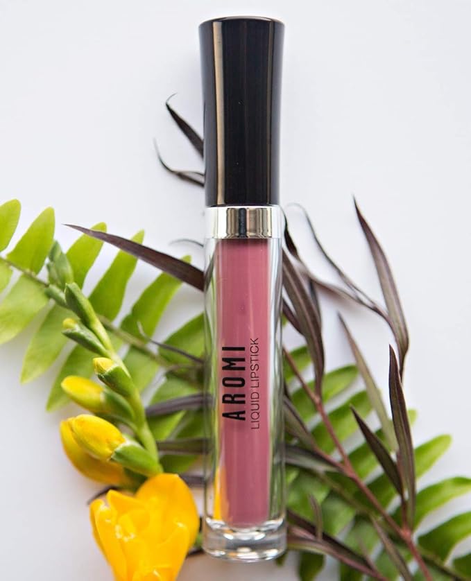 Aromi Matte Liquid Lipstick | Dusty Rose, Pink Nude Lip Color, Vegan, Cruelty-free, Long-Lasting, Smudge Proof, Paraben and Gluten Free (Rosy Rose)